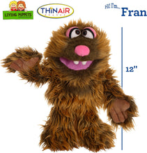 Load image into Gallery viewer, Living Puppets Fran 12-Inch Plush Friendly Brown Monster Hand Puppet